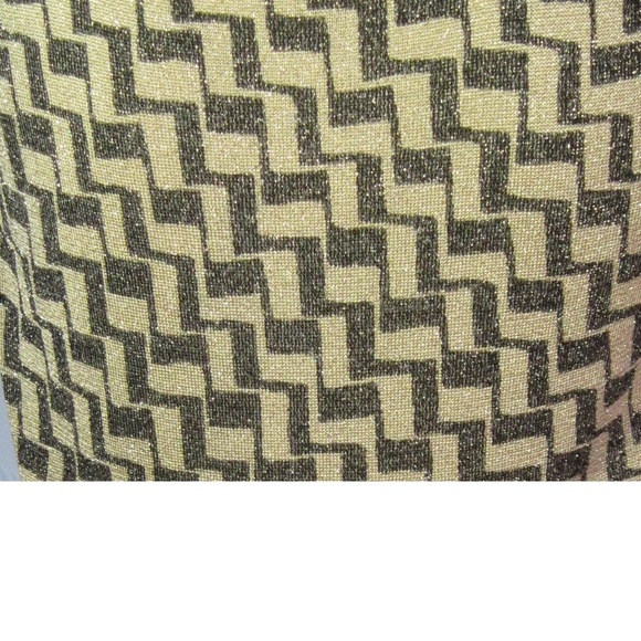 Anne Klein New Black Gold Glittery Top Size L - Picture 8 of 8